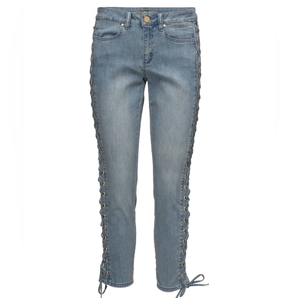 Michael Kors Denim - Michael Kors Lace Up Cropped Jeans